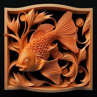 3D модель Золота рибка бязь (STL)